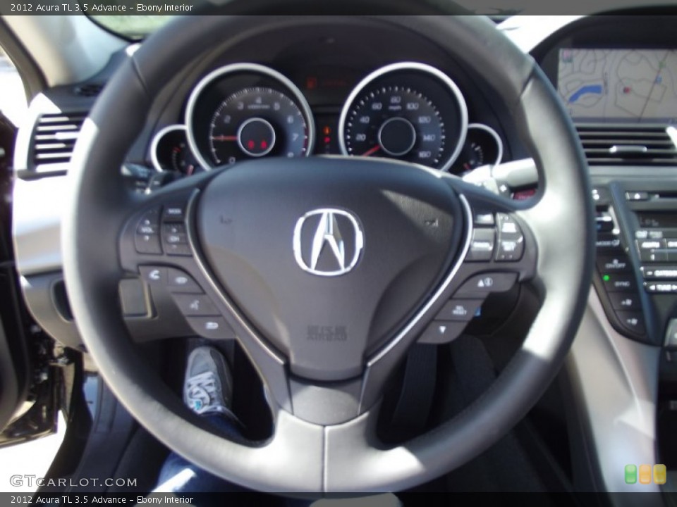 Ebony Interior Steering Wheel for the 2012 Acura TL 3.5 Advance #61935494