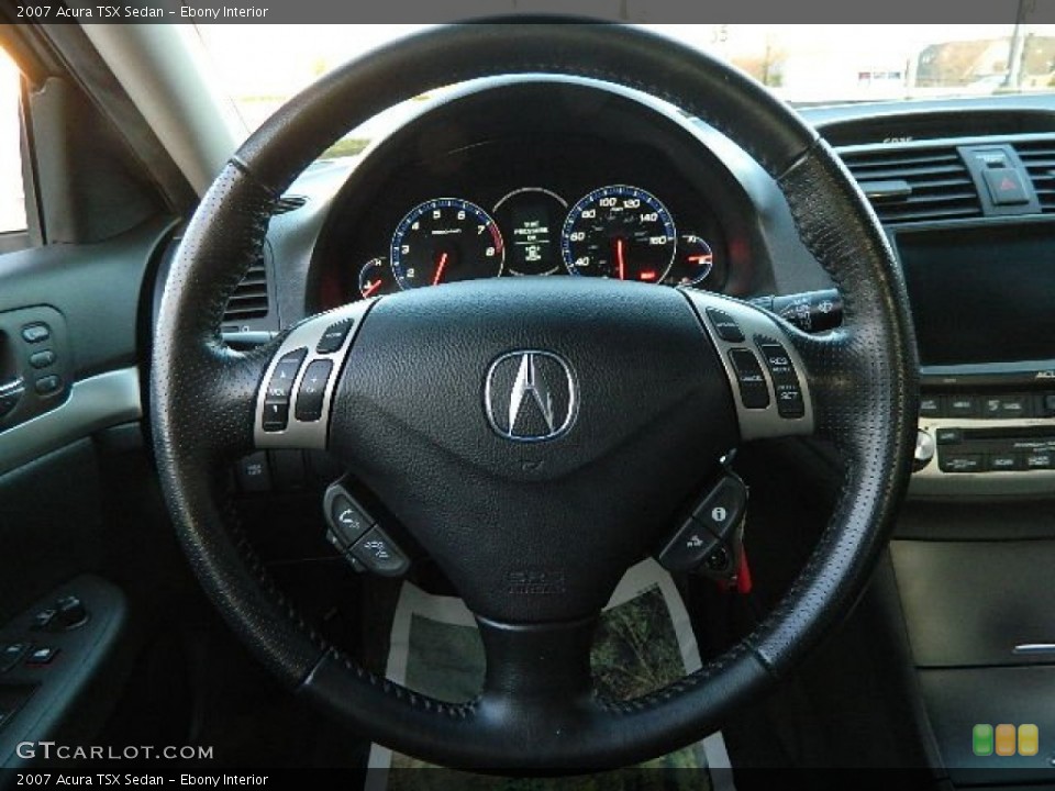 Ebony Interior Steering Wheel for the 2007 Acura TSX Sedan #61937411