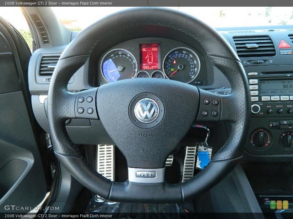 Interlagos Plaid Cloth Interior Steering Wheel for the 2008 Volkswagen GTI 2 Door #61937627