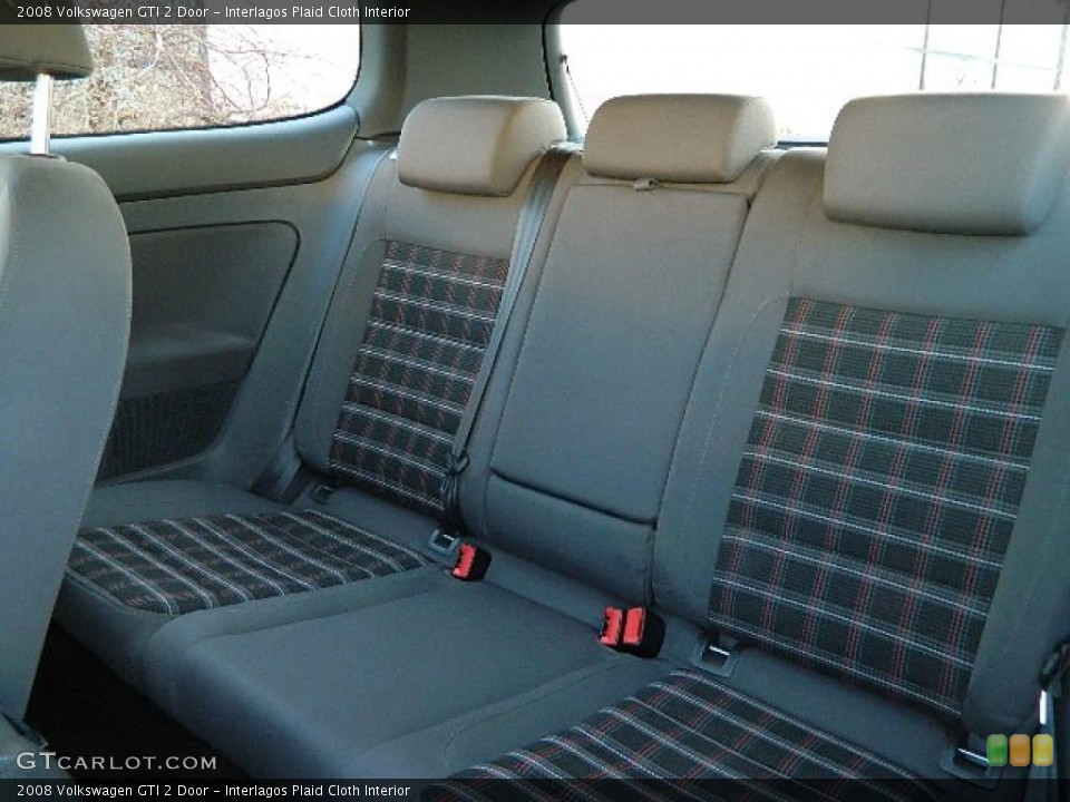 Interlagos Plaid Cloth Interior Rear Seat for the 2008 Volkswagen GTI 2 Door #61937633