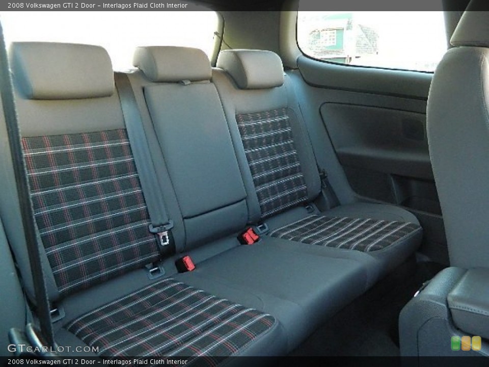 Interlagos Plaid Cloth Interior Rear Seat for the 2008 Volkswagen GTI 2 Door #61937658