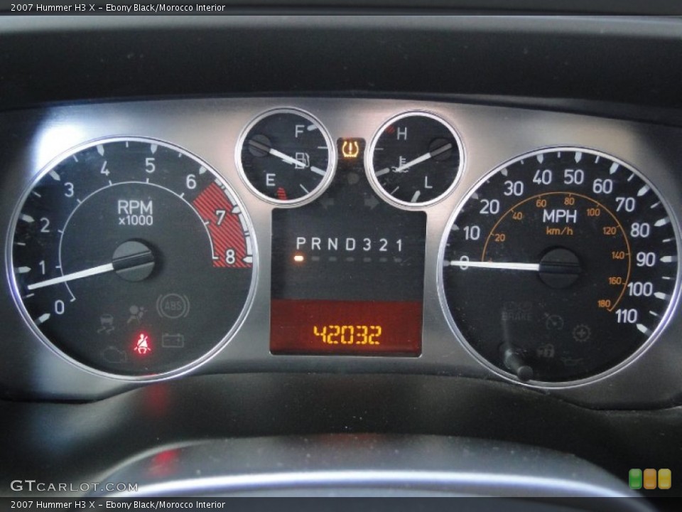 Ebony Black/Morocco Interior Gauges for the 2007 Hummer H3 X #61952750