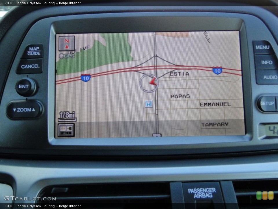 Beige Interior Navigation for the 2010 Honda Odyssey Touring #61953590