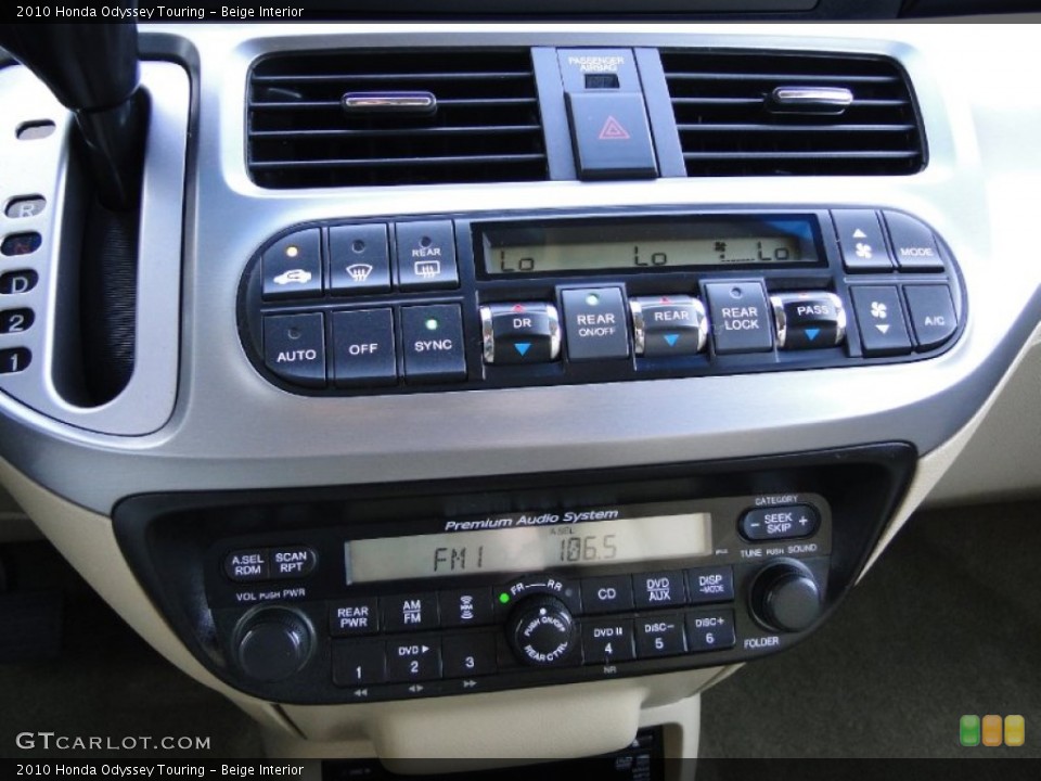 Beige Interior Controls for the 2010 Honda Odyssey Touring #61953611