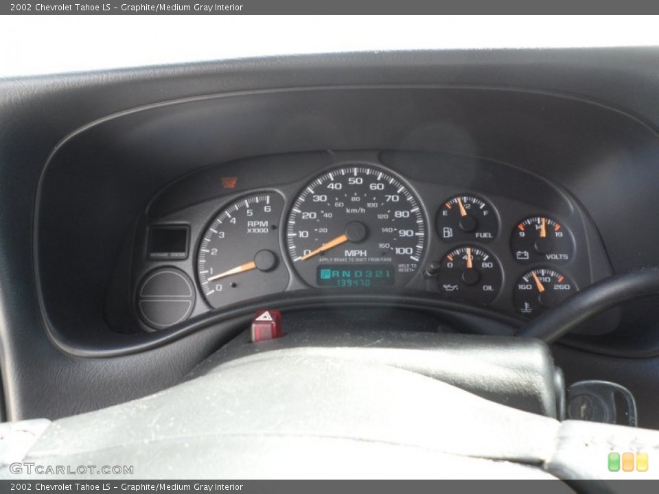 Graphite/Medium Gray Interior Gauges for the 2002 Chevrolet Tahoe LS #61954226