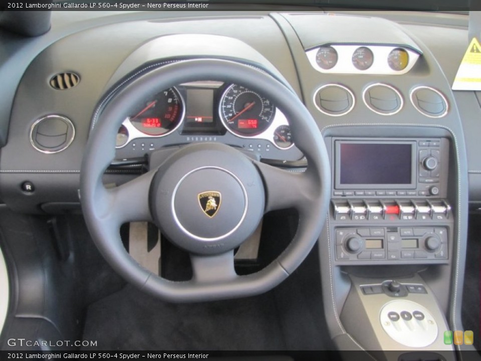 Nero Perseus Interior Steering Wheel for the 2012 Lamborghini Gallardo LP 560-4 Spyder #61958747