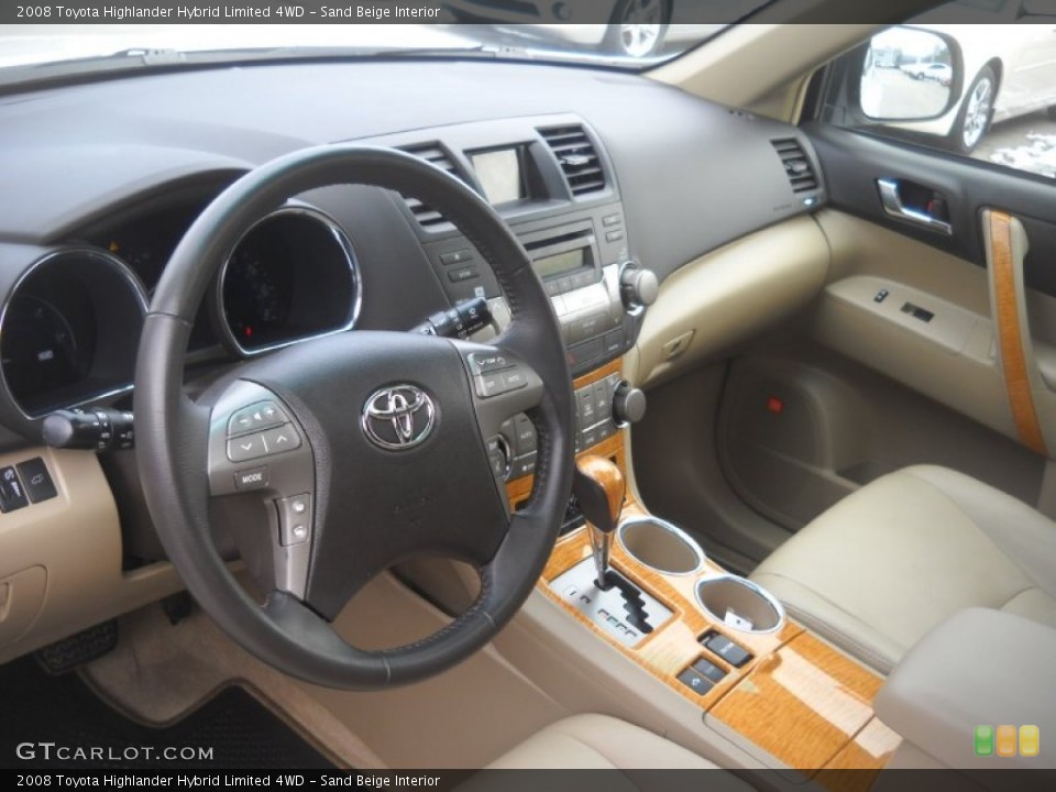 Sand Beige Interior Photo for the 2008 Toyota Highlander Hybrid Limited 4WD #61959623