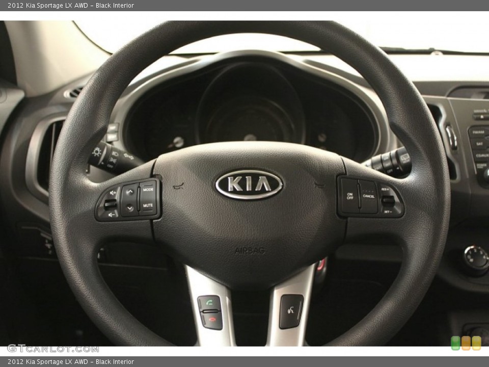 Black Interior Steering Wheel for the 2012 Kia Sportage LX AWD #61963631