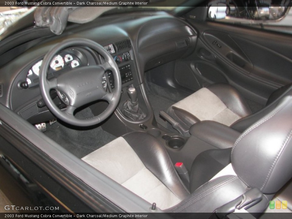 Dark Charcoal/Medium Graphite Interior Photo for the 2003 Ford Mustang Cobra Convertible #61967421
