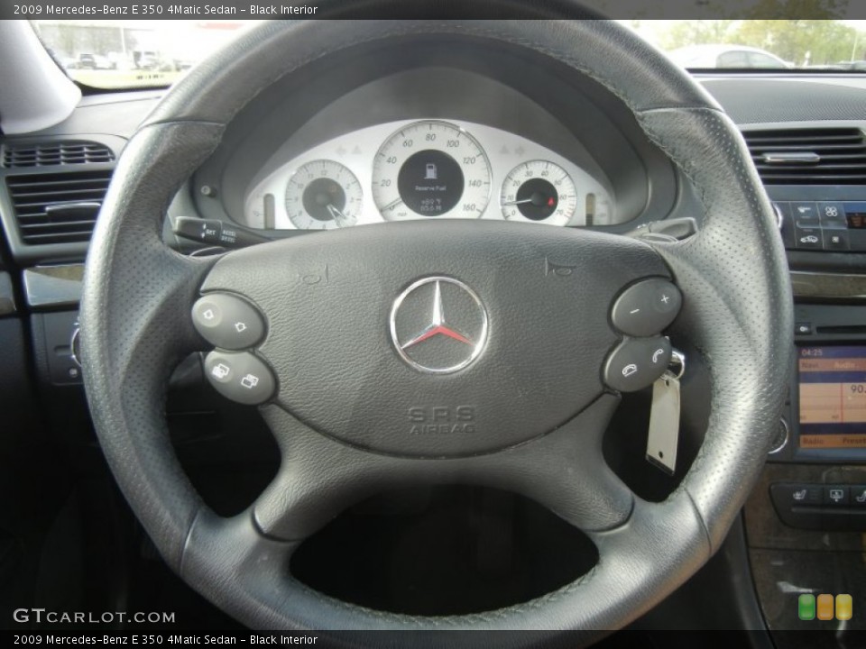 Black Interior Steering Wheel for the 2009 Mercedes-Benz E 350 4Matic Sedan #61971214