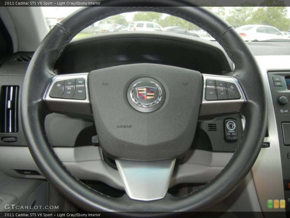 Light Gray/Ebony Interior Steering Wheel for the 2011 Cadillac STS V6 Sport #61973119