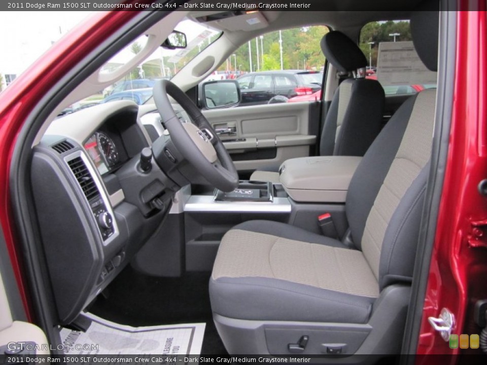 Dark Slate Gray/Medium Graystone Interior Photo for the 2011 Dodge Ram 1500 SLT Outdoorsman Crew Cab 4x4 #61973195