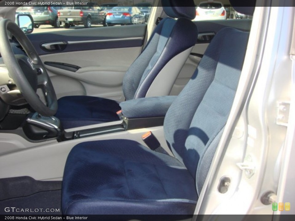 Blue Interior Front Seat for the 2008 Honda Civic Hybrid Sedan #61974549