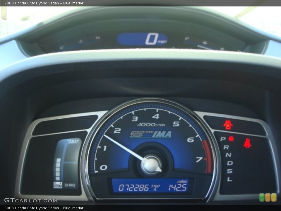 Blue Interior Gauges for the 2008 Honda Civic Hybrid Sedan #61974579