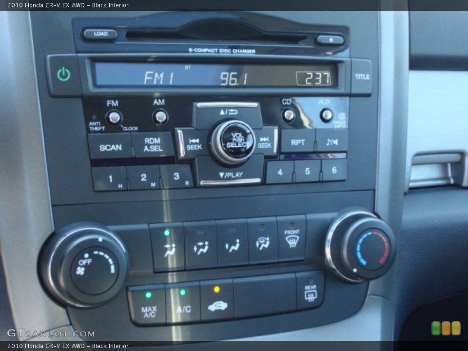Black Interior Controls for the 2010 Honda CR-V EX AWD #61974861