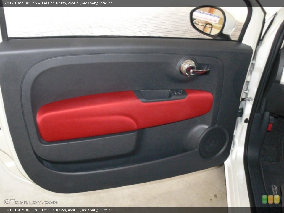 Tessuto Rosso/Avorio (Red/Ivory) Interior Door Panel for the 2012 Fiat 500 Pop #61980003