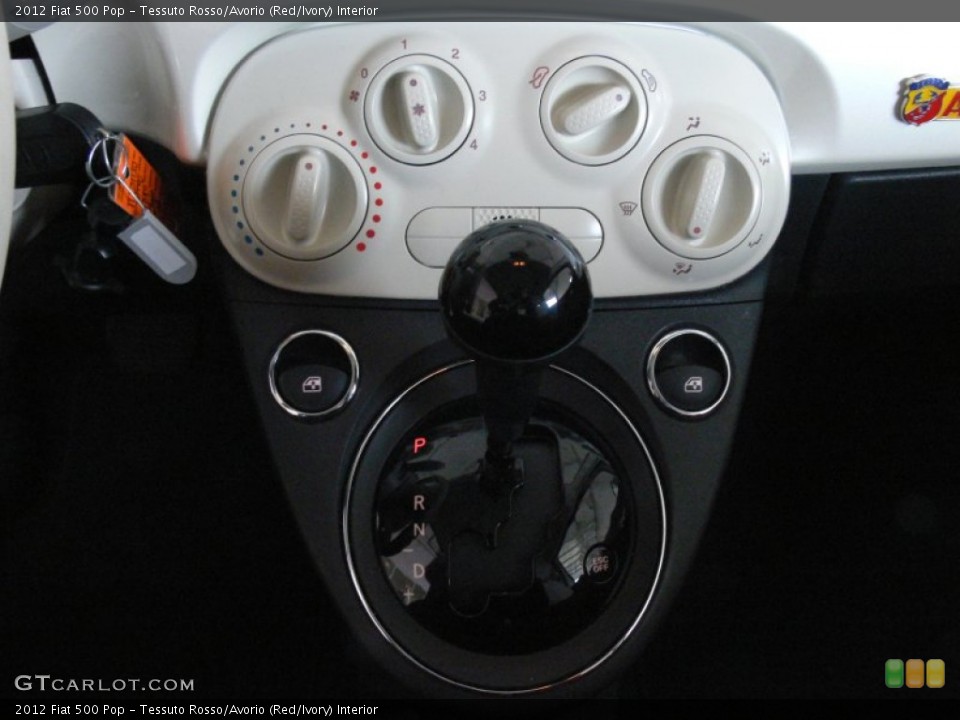 Tessuto Rosso/Avorio (Red/Ivory) Interior Controls for the 2012 Fiat 500 Pop #61980057