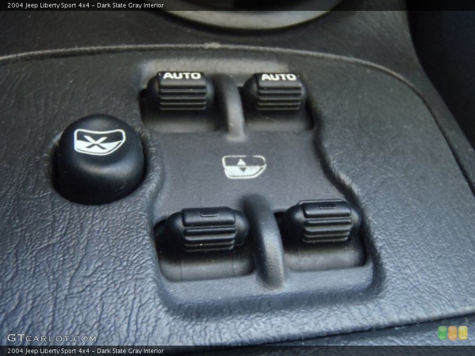 Dark Slate Gray Interior Controls for the 2004 Jeep Liberty Sport 4x4 #61980279