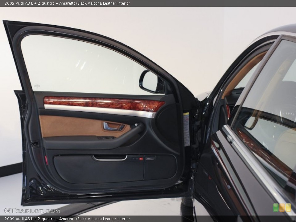 Amaretto/Black Valcona Leather Interior Door Panel for the 2009 Audi A8 L 4.2 quattro #61985262
