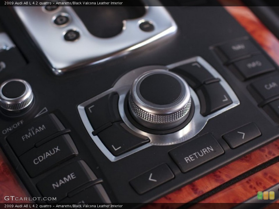 Amaretto/Black Valcona Leather Interior Controls for the 2009 Audi A8 L 4.2 quattro #61985663