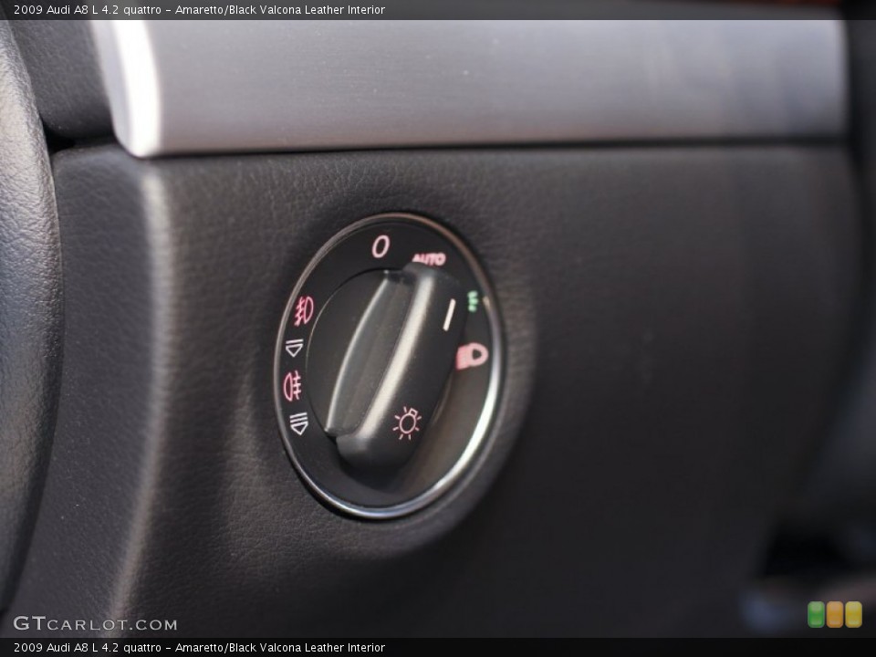 Amaretto/Black Valcona Leather Interior Controls for the 2009 Audi A8 L 4.2 quattro #61985931