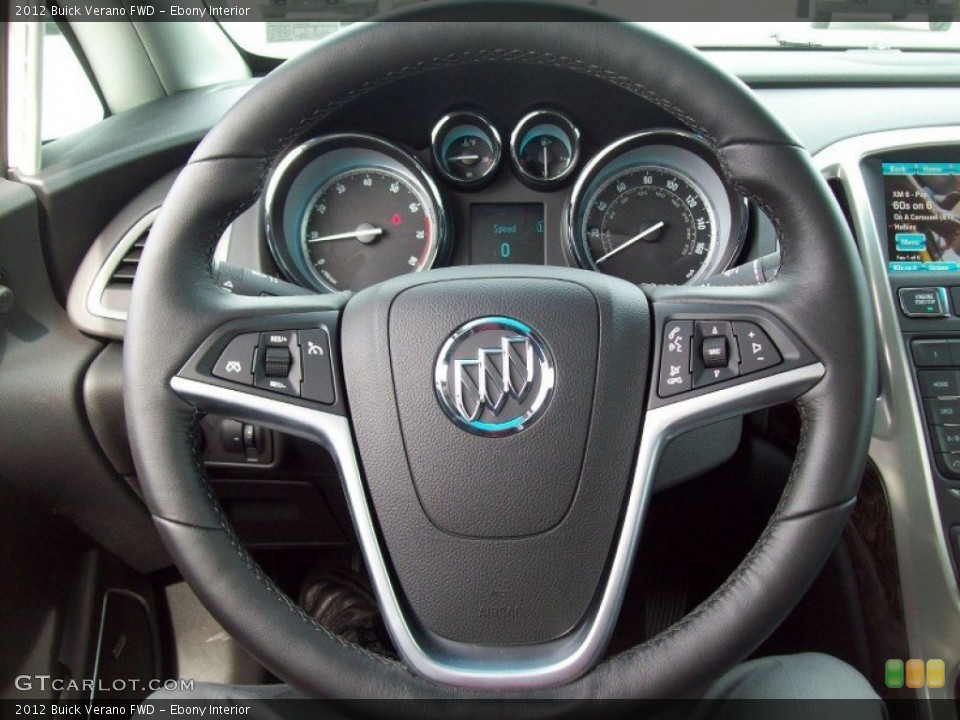 Ebony Interior Steering Wheel for the 2012 Buick Verano FWD #61986603