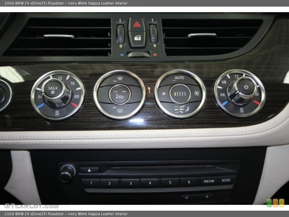 Ivory White Nappa Leather Interior Controls for the 2009 BMW Z4 sDrive35i Roadster #61988778