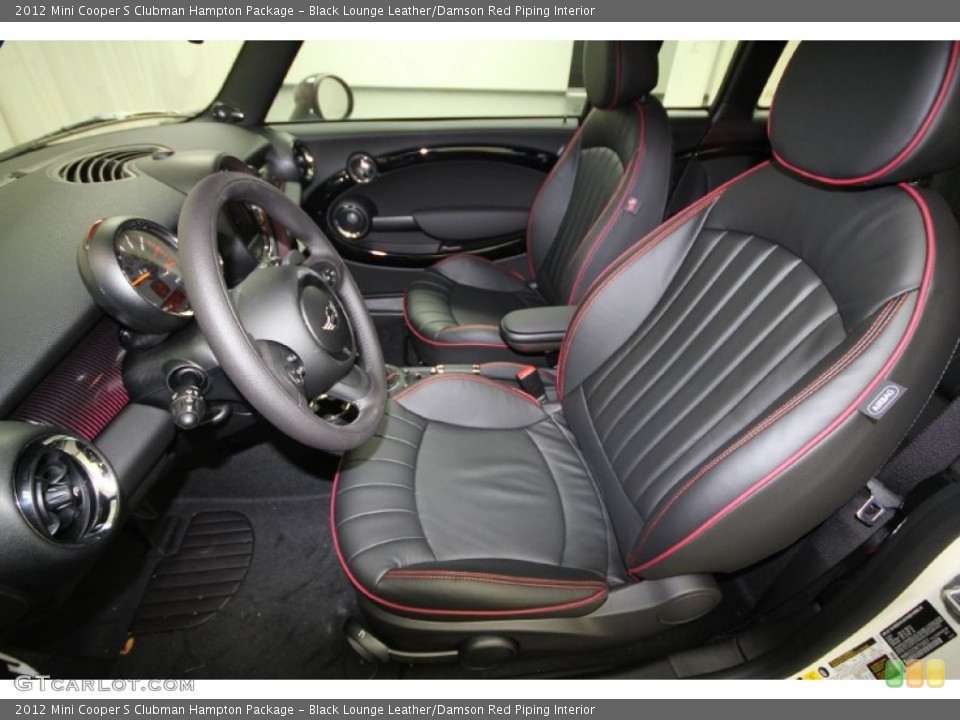 Black Lounge Leather/Damson Red Piping Interior Photo for the 2012 Mini Cooper S Clubman Hampton Package #61992248