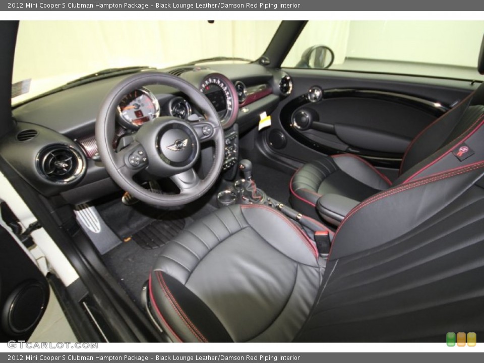 Black Lounge Leather/Damson Red Piping Interior Photo for the 2012 Mini Cooper S Clubman Hampton Package #61992303