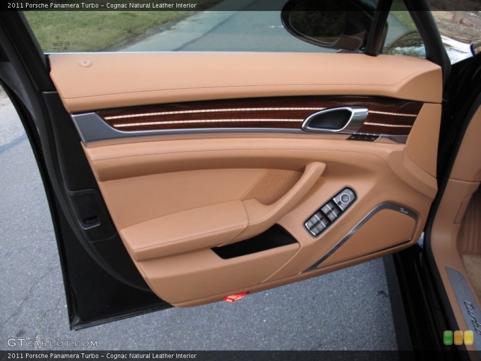 Cognac Natural Leather Interior Door Panel for the 2011 Porsche Panamera Turbo #61994301