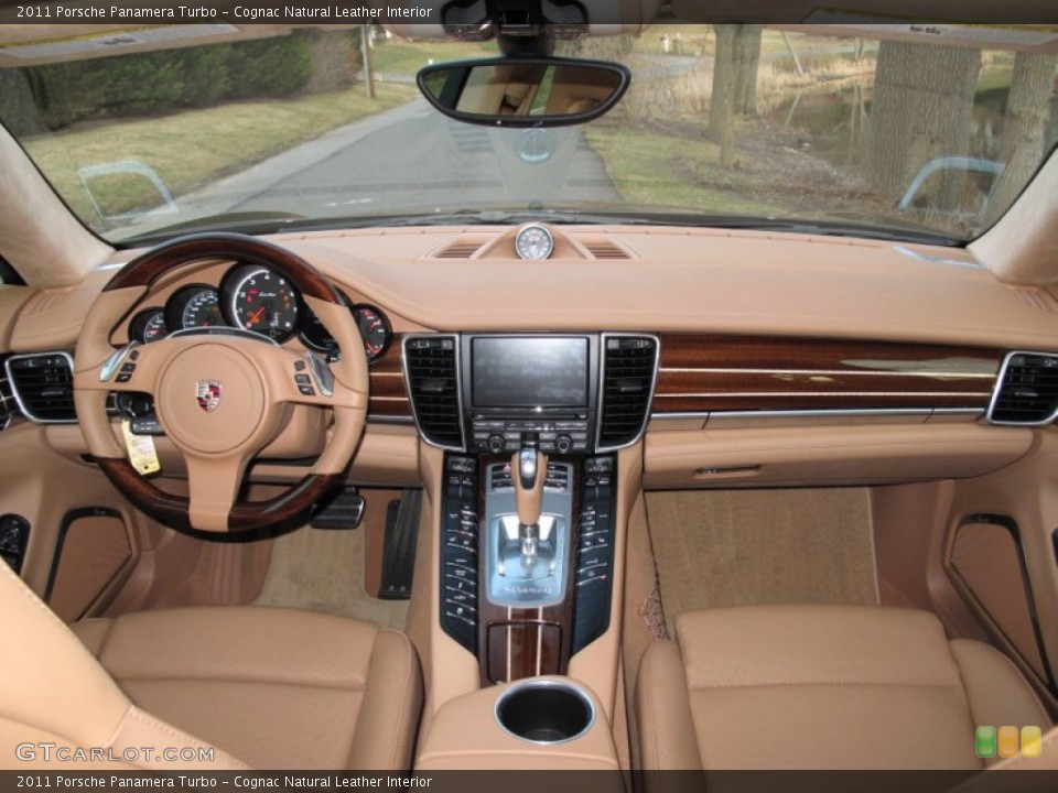 Cognac Natural Leather Interior Dashboard for the 2011 Porsche Panamera Turbo #61994316