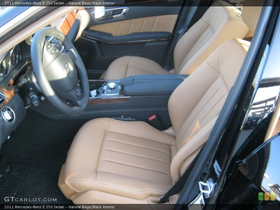 Natural Beige/Black Interior Photo for the 2011 Mercedes-Benz E 350 Sedan #61996008
