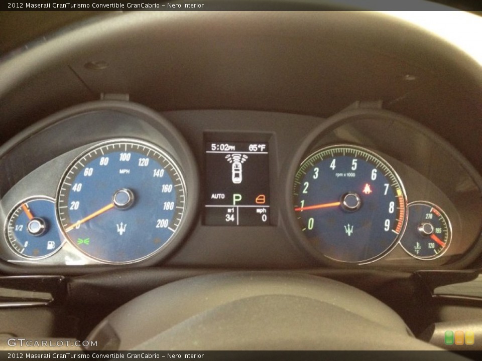 Nero Interior Gauges for the 2012 Maserati GranTurismo Convertible GranCabrio #61996480