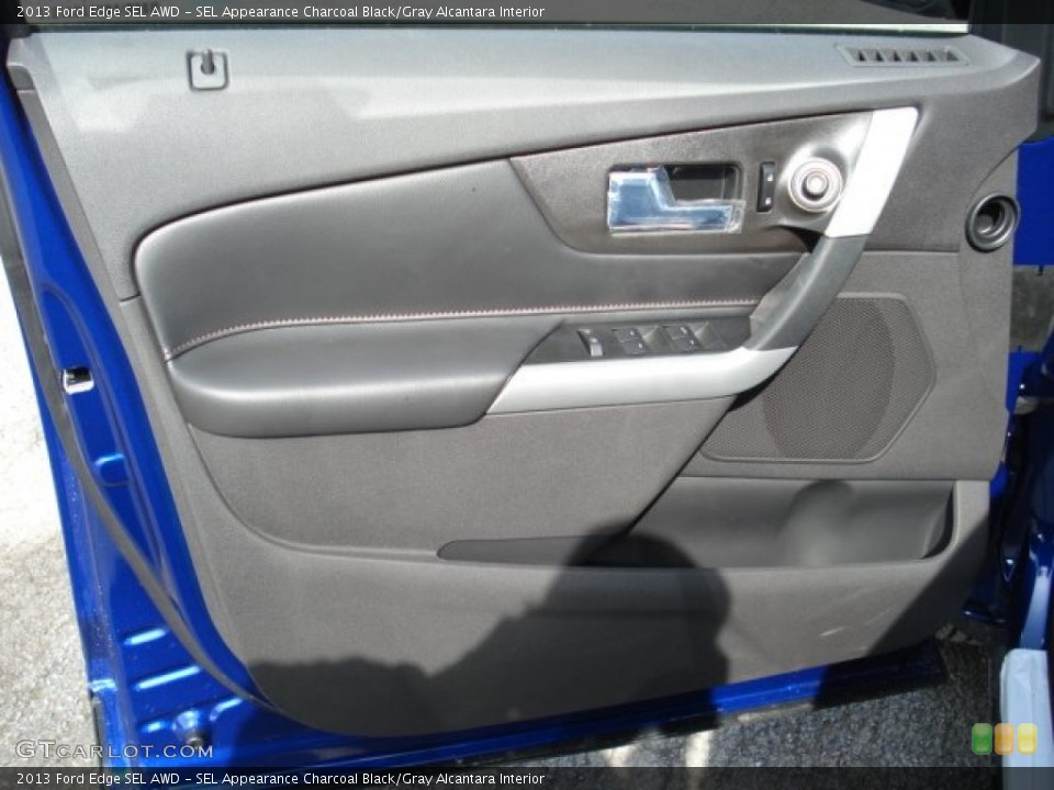 SEL Appearance Charcoal Black/Gray Alcantara Interior Door Panel for the 2013 Ford Edge SEL AWD #62000952