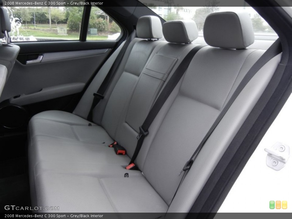 Grey/Black Interior Rear Seat for the 2008 Mercedes-Benz C 300 Sport #62001939