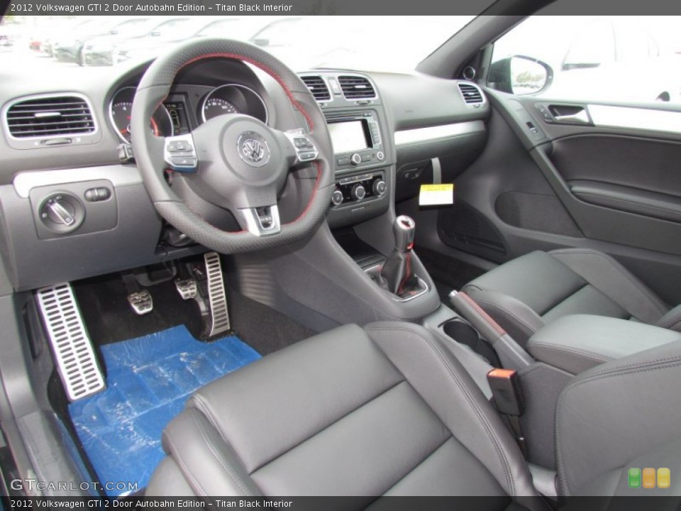 Titan Black Interior Prime Interior for the 2012 Volkswagen GTI 2 Door Autobahn Edition #62003262