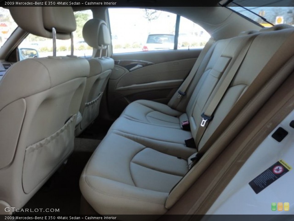 Cashmere Interior Rear Seat for the 2009 Mercedes-Benz E 350 4Matic Sedan #62012395