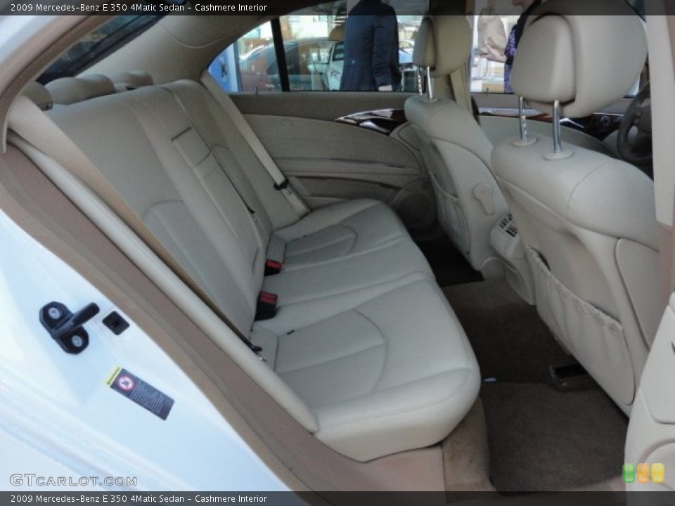 Cashmere Interior Rear Seat for the 2009 Mercedes-Benz E 350 4Matic Sedan #62012468