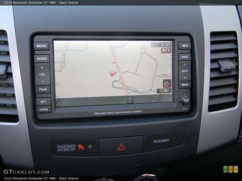 Black Interior Navigation for the 2010 Mitsubishi Outlander GT 4WD #62012964