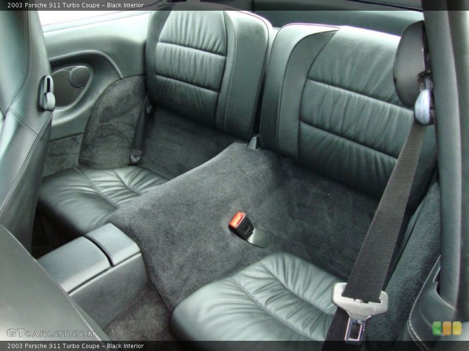 Black Interior Rear Seat for the 2003 Porsche 911 Turbo Coupe #62015013