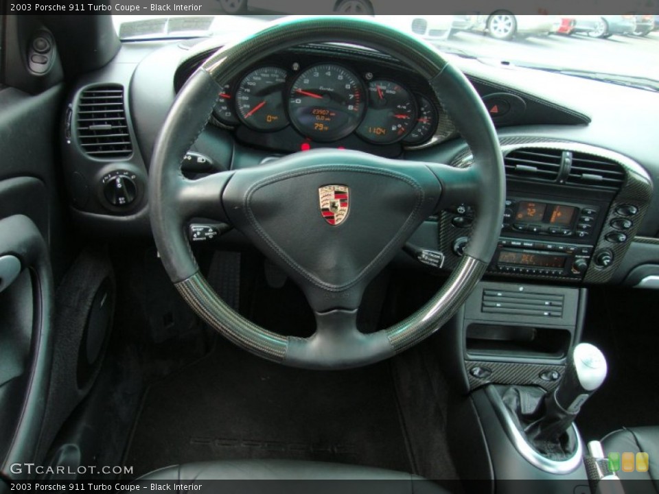 Black Interior Steering Wheel for the 2003 Porsche 911 Turbo Coupe #62015023