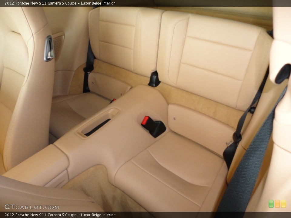 Luxor Beige Interior Rear Seat for the 2012 Porsche New 911 Carrera S Coupe #62021695
