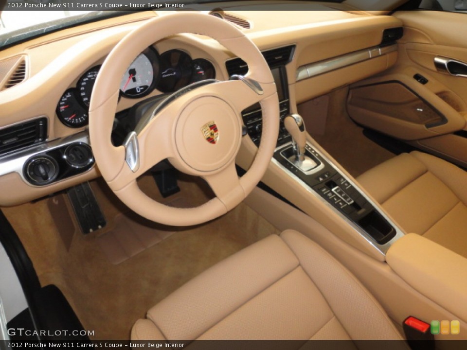 Luxor Beige Interior Prime Interior for the 2012 Porsche New 911 Carrera S Coupe #62021701