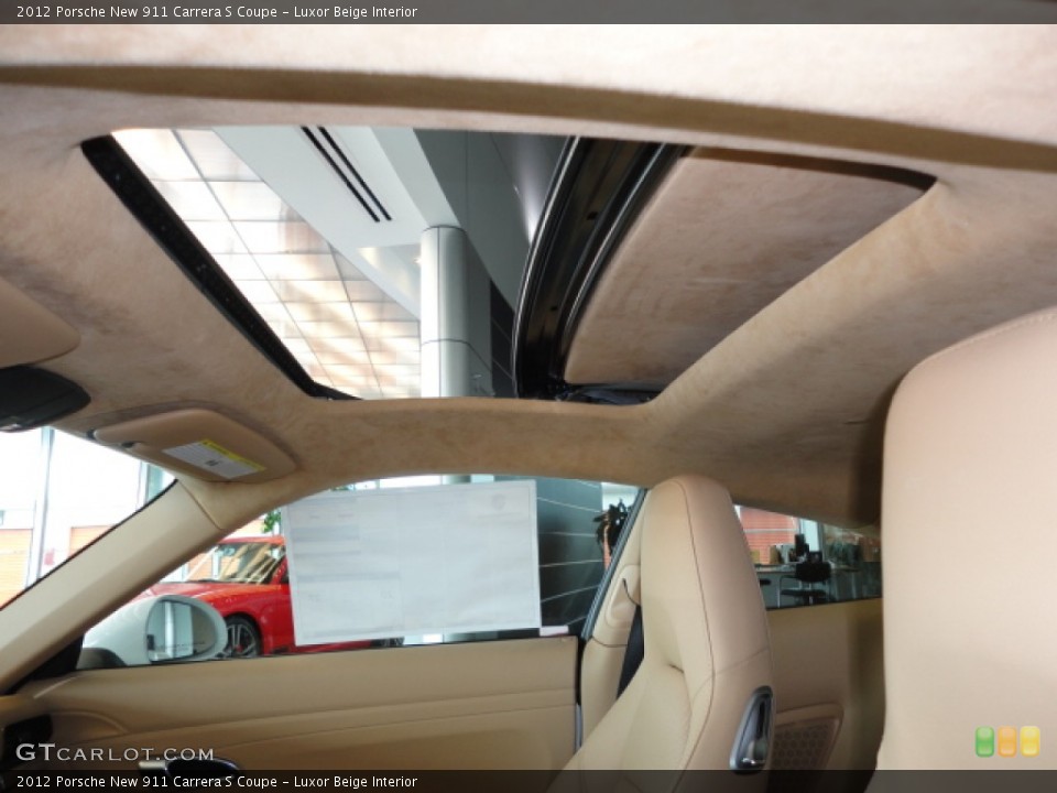 Luxor Beige Interior Sunroof for the 2012 Porsche New 911 Carrera S Coupe #62021715
