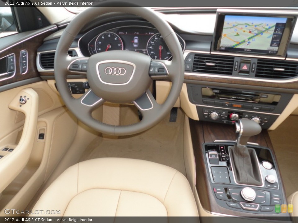 Velvet Beige Interior Dashboard for the 2012 Audi A6 2.0T Sedan #62021802