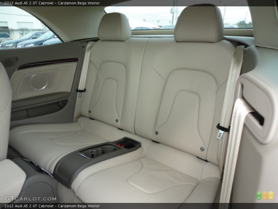 Cardamom Beige Interior Rear Seat for the 2012 Audi A5 2.0T Cabriolet #62022115