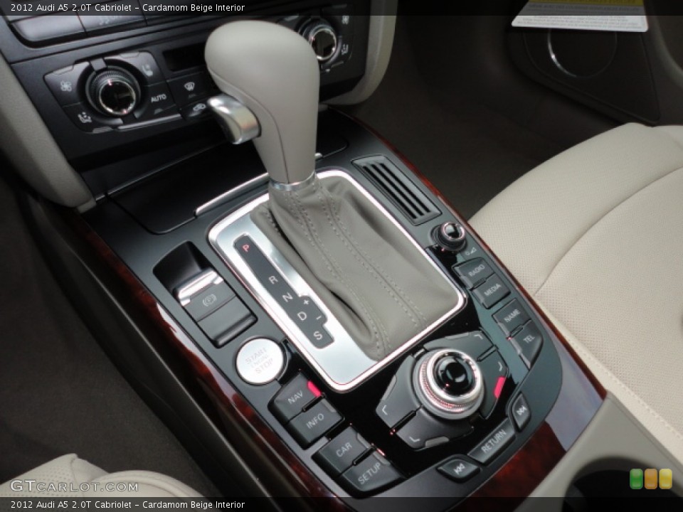 Cardamom Beige Interior Transmission for the 2012 Audi A5 2.0T Cabriolet #62022144