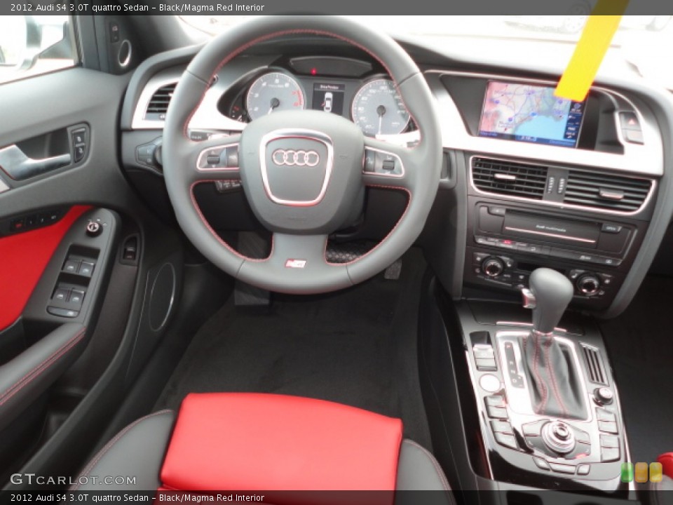 Black/Magma Red Interior Dashboard for the 2012 Audi S4 3.0T quattro Sedan #62022372