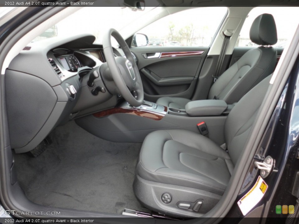 Black Interior Front Seat for the 2012 Audi A4 2.0T quattro Avant #62022444