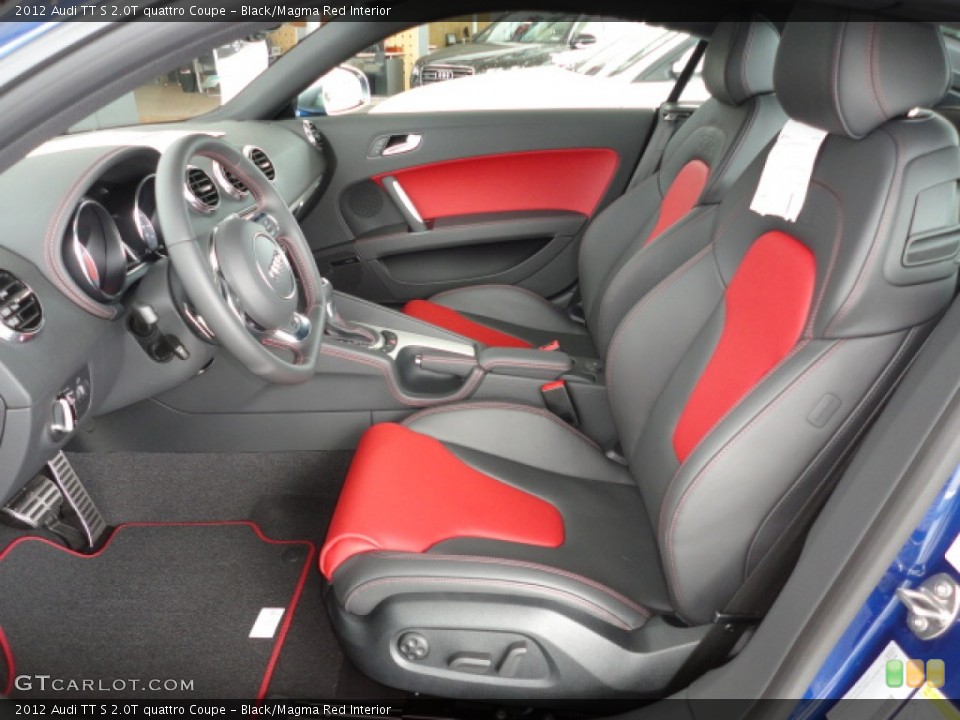 Black/Magma Red Interior Front Seat for the 2012 Audi TT S 2.0T quattro Coupe #62022651